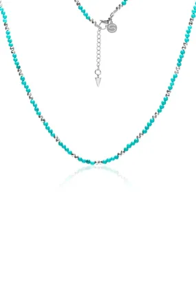 SEQUENCE NECKLACE TURQUOISE/SILVER