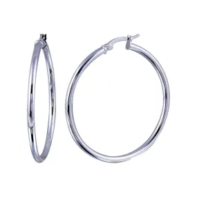 Silver 925 Plain Hoop Earring 2.5mm