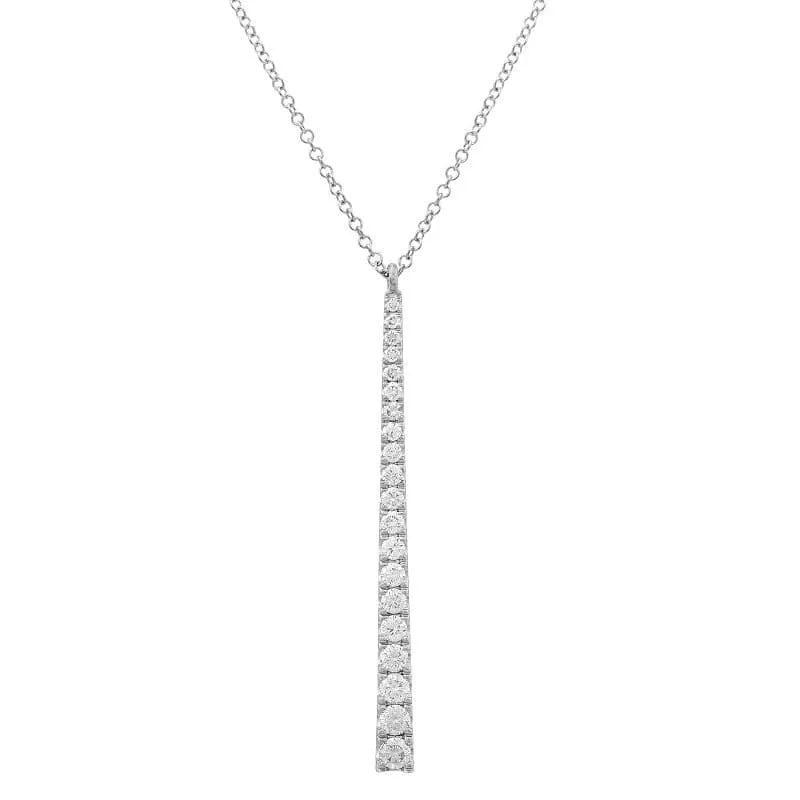 Slimming Long Diamond Pendant Necklace