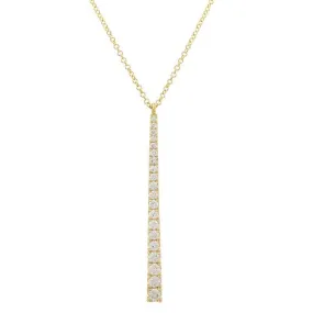 Slimming Long Diamond Pendant Necklace