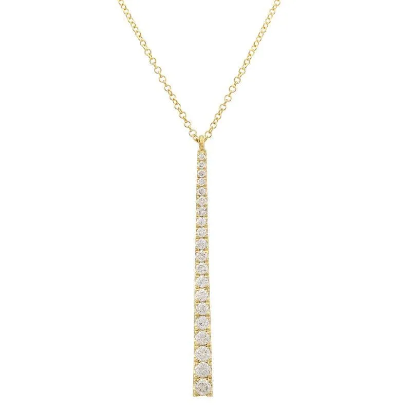Slimming Long Diamond Pendant Necklace