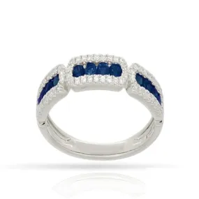 Stackable Sapphire and Diamond Band