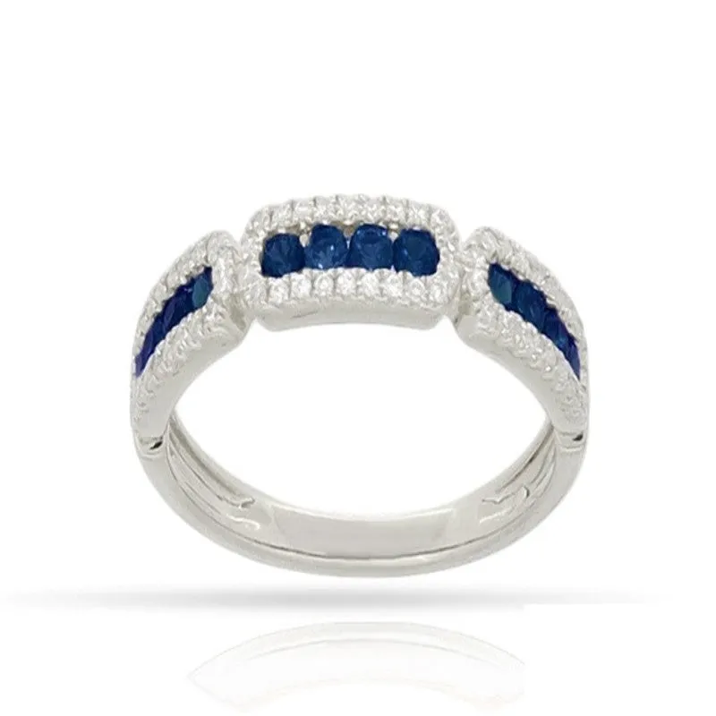 Stackable Sapphire and Diamond Band