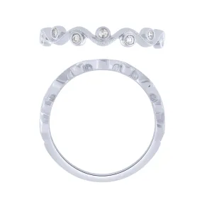 Sterling Silver 0.10Ctw Stackable Band