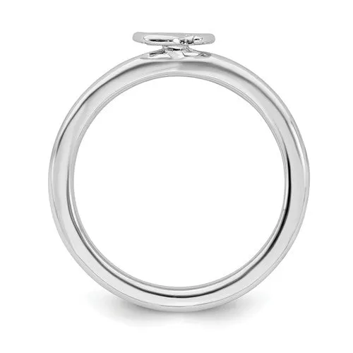 Sterling Silver Stackable Expressions Ohm Ring