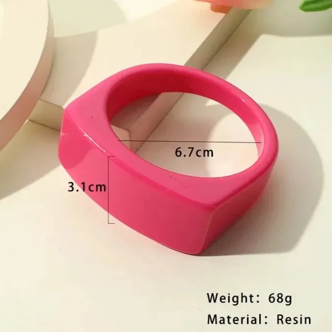 TEEK - Colorful Resin Wide Bracelet