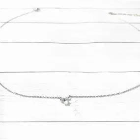 Tiny Opal & Crystal Trio Necklace (ROSE GOLD, GOLD OR SILVER)