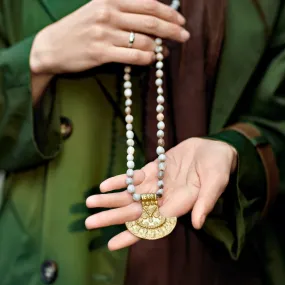 Unique Vaijayanti Mala with Bronze African pendant