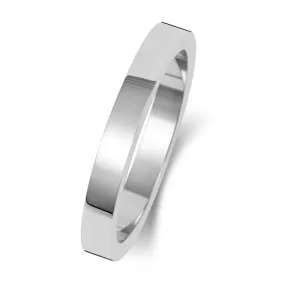 Wedding Band 18K Flat Flat 2.5 mm-1.7 Wedding  Ring WQ172WH/I