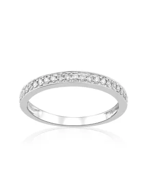Wedding Band - 9ct White Gold Diamond Set Wedding Band - 786880