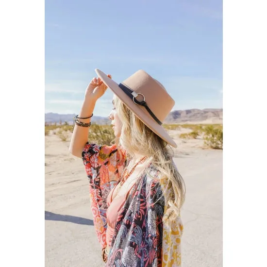 Wide Brim Banded Hat