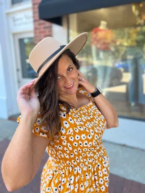 Wide Brim Banded Hat