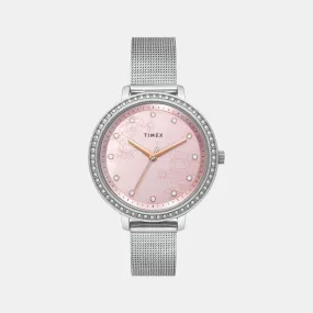 Women Pink Analog Stainless Steel Watch TWEL14700