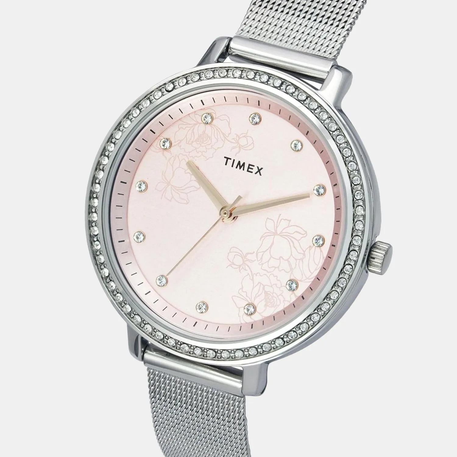 Women Pink Analog Stainless Steel Watch TWEL14700