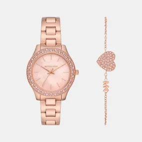 Women's Analog Stainless Steel Watch MK1068SET