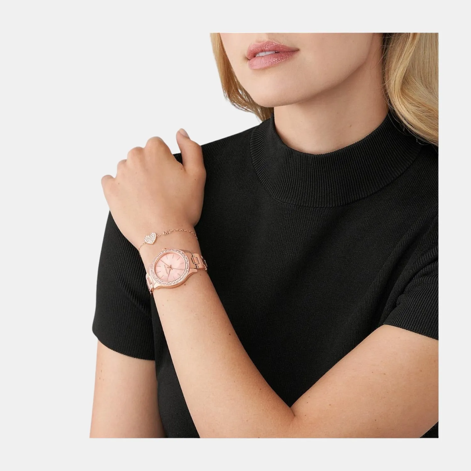 Women's Analog Stainless Steel Watch MK1068SET