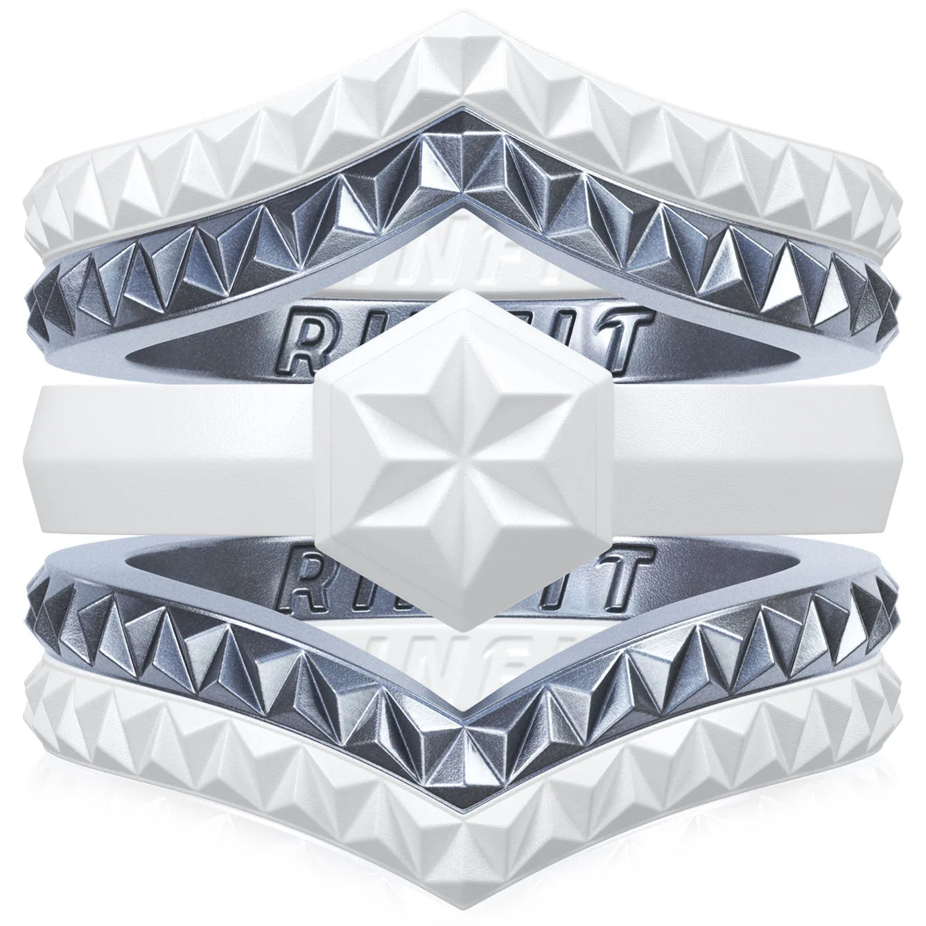 Women's Couture Silicone Rings - 5 Rings Set