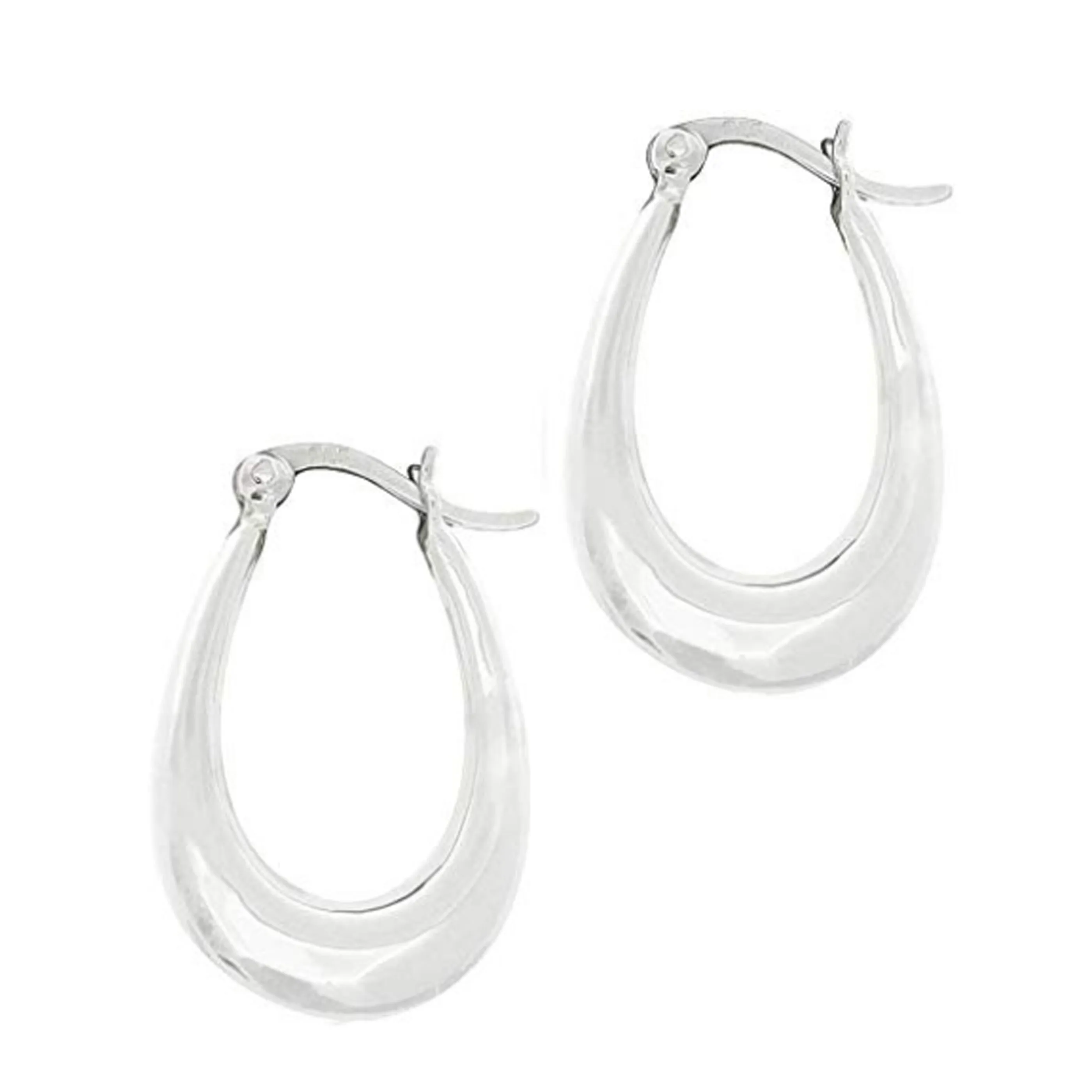 Women's Sterling Silver Medium Hoop Earrings 2.5cm