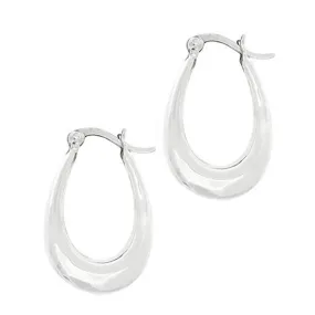 Women's Sterling Silver Medium Hoop Earrings 2.5cm