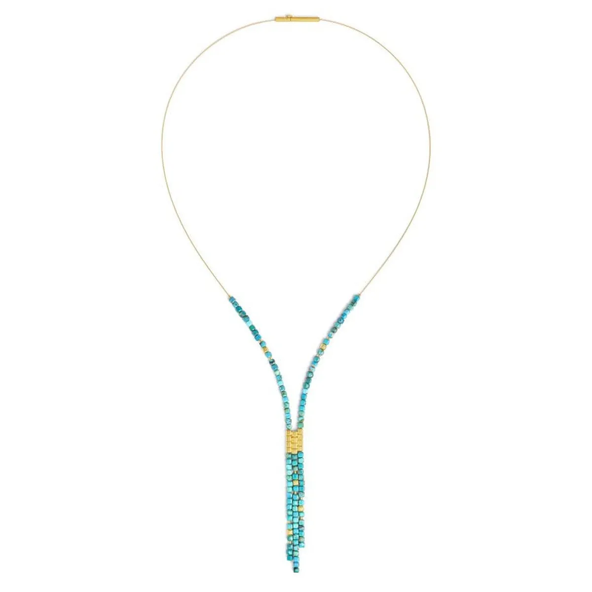 Yacuni Blue Turquoise Y-Necklace - 8561000256