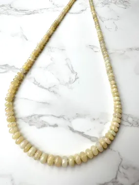 Yellow Faceted Australian Opal Necklace