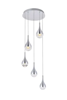 ZC121-3805D14C - Regency Lighting: Amherst Collection LED 5-light chandelier 15in x 9in chrome finish